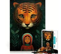 My Friend Tiger 1000 Piece Jigsaw Puzzles for Adults Jigsaw Brain Skill Warm Time Exact Edge (38x52cm)