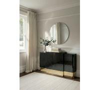 my furniture Anastasia Adjustable Black Glass Radiator Cover