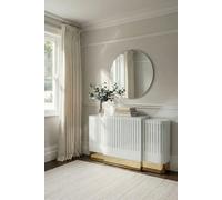 my furniture Anastasia Adjustable White Glass Radiator Cover - Brass