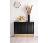 MY Furniture Anastasia Black Glass Radiator Cover - Elegant Mirrored Heating Cabinet with Black Bevelled Glass - Ideal for Living Rooms, Bedrooms & Entryways