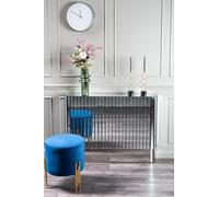 MY Furniture Anastasia Radiator Cover - Modern Mirrored Cabinet with Crystal Glass Panels - Decorative Heating Cover for Stylish Homes - Ideal for Living Room, Hallway, or Bedroom