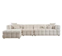 my furniture Berlin Extra Large Left-Hand Corner Sofa Light Taupe Chenille