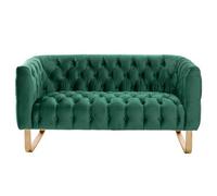 my furniture Grosvenor Two Seat Sofa - Bottle Green - Brushed Brass