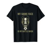 My Game Face is My Battle Mask Soccer Fan Camo Graphic T-Shirt