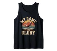 My Game His Glory Christian Football Faith Tank Top
