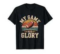 My Game His Glory Christian Football Faith Value Graphic T-Shirt