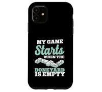 My Game Starts When The Boneyard Is Empty Dominoes Case for iPhone 11