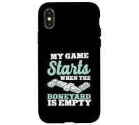 My Game Starts When The Boneyard Is Empty Dominoes Case for iPhone X/XS