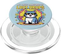 My Gaming Language Is Loot Drops Cat Gamer Cool Design PopSockets PopGrip for MagSafe
