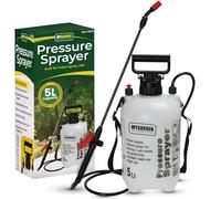 My Garden 5 Litre Sprayer Pump - Weed Killer Pressure Sprayer Pump Action - High Pressure Long Reach Sprayers - Ideal For Spraying Water Fertiliser Herbicides Pesticides Preservative & Detergent