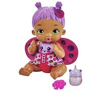 My Garden Baby | Feed and Change Ladybug Baby Doll with Accessories like a Reusable Diaper, Bottle, and More | Kid Toys, HMX28