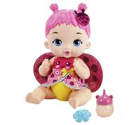 My Garden Baby Feed and Change Ladybug Baby Doll with Accessories like a Reusable Diaper, Bottle, and More Kid Toys, HMX27