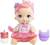 My Garden Baby Feed & Change Baby Kitten Doll (12-in) & Accessories, with Reusab