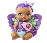 My Garden Baby GYP11 Feed and Change Baby Butterfly Doll (30-cm / 12-in), with Reusable Diaper, Removable Clothes & Wings, Great Gift for Kids Ages 3Y+, Multicolor
