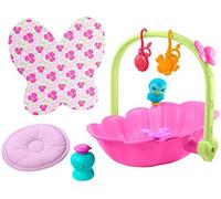 My Garden Baby HBH46 Baby Butterfly 2-in-1 Bath & Bed (29.2-cm / 11.1-in), with Accessories like Soap, Pillow, Mobiles, and More, Great Gift for Kids Ages 2Y+, Multicolor
