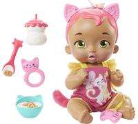 My Garden Baby Snack & Snuggle Baby Kitten Interactive Pink Doll 12" HHP29