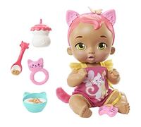 My Garden Baby Snack & Snuggle Baby Kitten Interactive Pink Doll (12-in) with 20+ Sounds and 5 Accessories, Great Gift for Kids Ages 3Y+