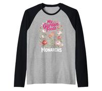 My Garden Feeds Monarchs Butterfly Monarch Milkweed Raglan Baseball Tee