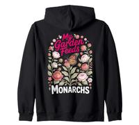 My Garden Feeds Monarchs Butterfly Monarch Milkweed Zip Hoodie