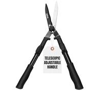 My Garden Hedge Shear 66-85 cm Extendable - Telescopic Hedge Shears for Gardening - Long Reach Garden Shears with Comfort Grip Handles - Durable Carbon Steel Blades, Precision Cutting