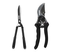 My Garden Hedge Shears Pruner Set Secateurs Pruning Scissor with Ultra Sharp Blade Soft Grip Handle Gardening Clipper Ideal for Cutting Trimming Shearing Gardening Tool for Shrubs Bushes Bonsai Tree