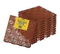 My Garden Interlocking Decking Tiles Outdoor - 30x30cm 10 Pack Garden Plastic Tiles Weather-Resistant, Easy Install, Balcony Flooring, Patio Slabs, Composite Decking