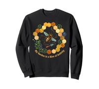 My Garden Is A Hive Of Activity Bee Beekeeping Floral Sweatshirt
