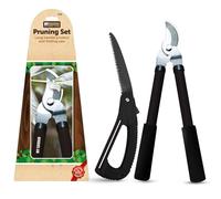 My Garden Lopper Foldable Saw Set - Heavy Duty Garden Loppers & Folding Pruning Saw for Cutting, Branch Pruning, Gardening