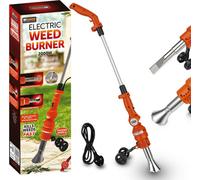 My Garden Outdoor Living Electric Weed Burner 2000W Dual Heat Setting With Detachable Handle Folding Wheels 2 Nozzles Uk Standard Plug