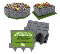 My Garden Outdoor Living Garden Lawn Edging 12 Pack Interlocking Lawn Border Edging Decorative Gardens Edge Fencing For Flower Beds Paths Lawns