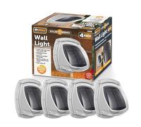 My Garden Outdoor Solar Lights Warm White Bright Wall Lights IP55 Waterproof Garden Wall Lights Frost & Heat Resistant Outside Solar Powered Flood Lighting for Fence Garden Front Door Garage (4Pack)