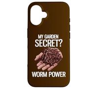 My Garden Secret? Worm Power Funny Worm Farming Case for iPhone 16