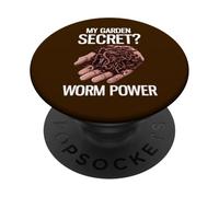 My Garden Secret? Worm Power Funny Worm Farming PopSockets Adhesive PopGrip