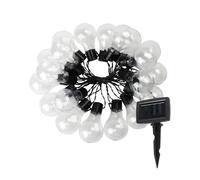 My Garden Solar String Light Outdoor Festoon Fairy Lights 20 Warm White LED Bulbs Solar Powered Garden String Light Includes Rechargeable Solar Stake Panel Ideal for Patio Wedding Backyard Party
