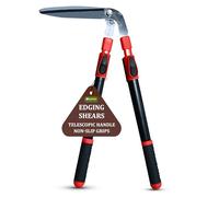 My Garden Telescopic Lawn Edging Shears with Extendable Handle 55-80cm, Lightweight A3 Steel - Grass & Garden Shears for Precise Lawn Edging, Ergonomic Wooden Grip