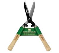 My Garden Wooden Handle Hedge Shears 50 cm - Shear for Gardening with Hardened Carbon Steel Blade 3mm - Lightweight Durable Design for Trimming Hedges, Shrubs, Grass & Precise Garden Pruning Tasks