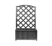 My Garden Wooden Planter with Trellis 60x24.5x100cm Garden Planter Box with Wooden Trellis for Climbing Plants Outdoor Planters for Gardens, Patio & Decking Ideal for Plants and Shrubs