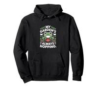 My Gardens Always Hopping Frog Garden Cute Scene Pullover Hoodie