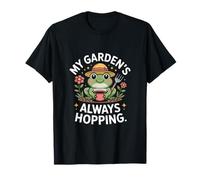 My Gardens Always Hopping Frog Garden Cute Scene T-Shirt