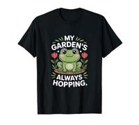 My Gardens Always Hopping Frog Garden Cute Scene T-Shirt