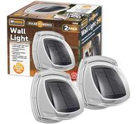 My Gardens Outdoor Solar Lights Warm White Bright Wall Lights IP55 Waterproof Gardens Wall Lights Frost & Heat Resistant Outside Solar Powered Flood Lighting for Fence Garden Front Door Garage (2Pack)