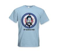 My Generation Mod Scooter Men's T-Shirt (3XL, Light Blue)