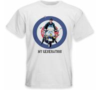 My Generation Mod Scooter Men's T-Shirt Jam Fashion Quadrophenia White M