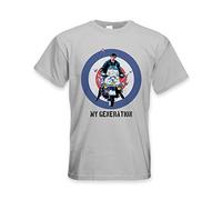My Generation Mod Scooter Men's T-Shirt (Small, Light Grey)