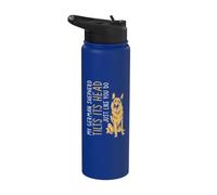 My German Shepherd tilts its Head just Like You do Stainless Steel Insulated Water Bottle