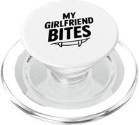 My Girlfriend Bites Funny Vampire Lover PopSockets PopGrip for MagSafe