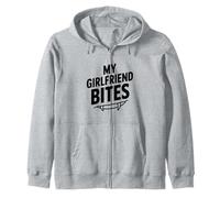 My Girlfriend Bites Funny Vampire Lover Zip Hoodie