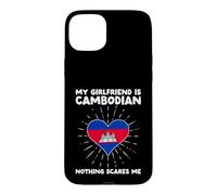 My Girlfriend Is Cambodian Nothing Scares Me Cambodia Heart Case for iPhone 15 Plus