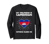 My Girlfriend is Cambodian Nothing Scares Me Cambodia Heart Long Sleeve T-Shirt