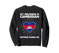 My Girlfriend Is Cambodian Nothing Scares Me Cambodia Heart Sweatshirt
